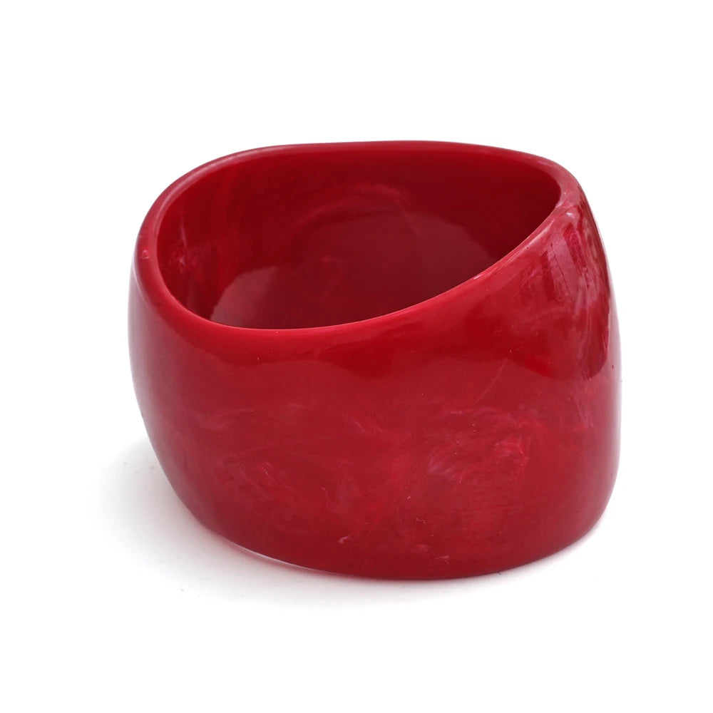 66mm Fashion Y2K Wrist Jewelry Very Big Resin Wide Bracelet Bangle for Women Summer Fashion Party Charm Accessories