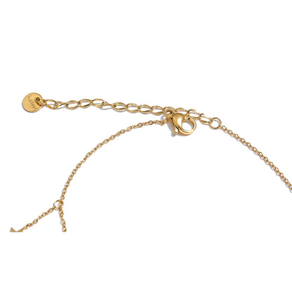 316L Stainless Steel Long Star Chain Anklet Summer Beach Foot Jewelry 18K PVD Plated Waterproof Accessories