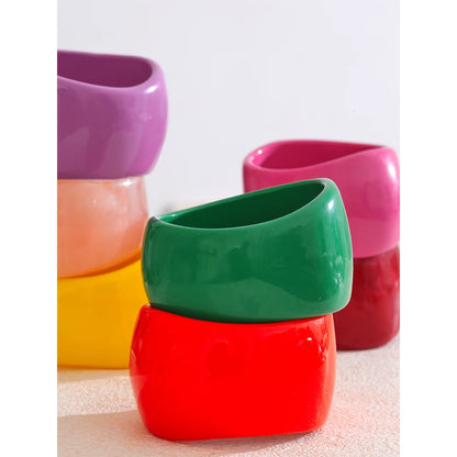 66mm Fashion Y2K Wrist Jewelry Very Big Resin Wide Bracelet Bangle for Women Summer Fashion Party Charm Accessories