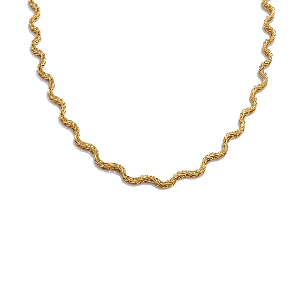 2025 Arrivals Stainless Steel New Chain Chic Quality Necklace for Women Fashion Waterproof PVD Plated Collar Jewelry Gift