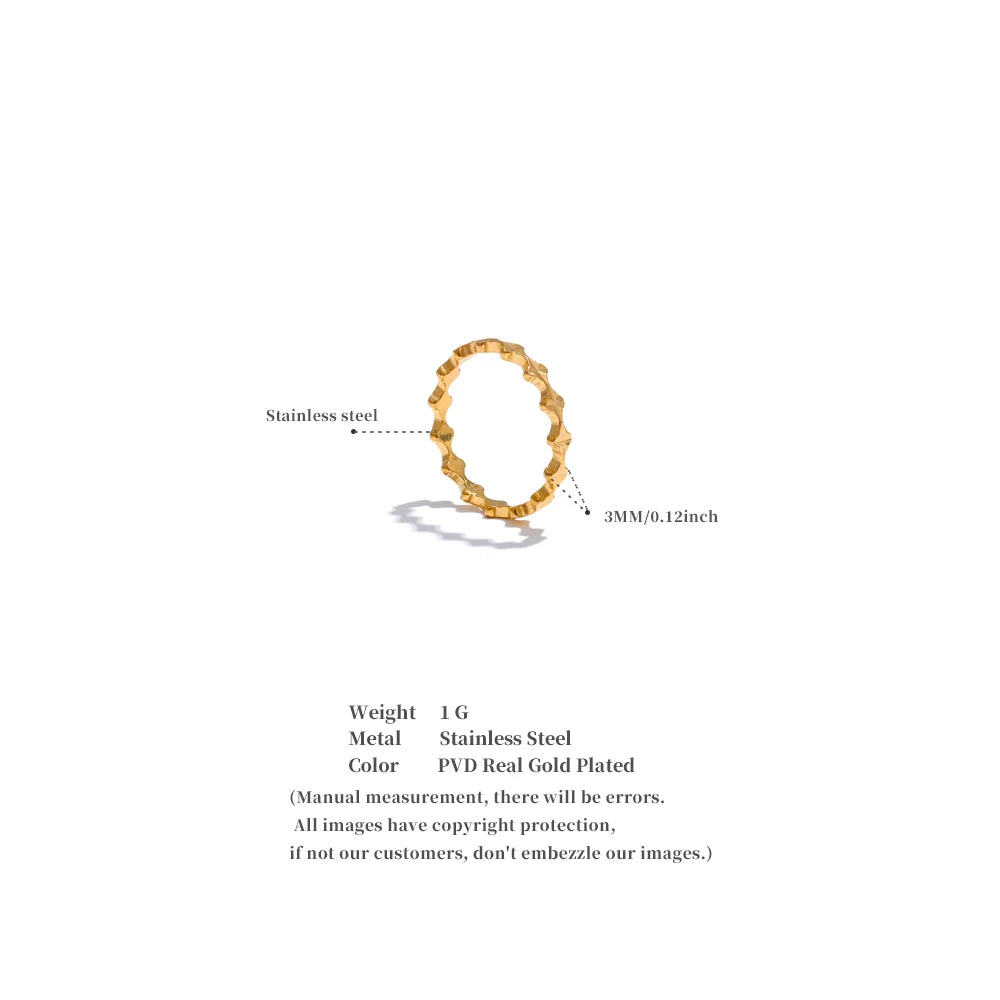 Minimalist Stainless Steel Thin Geometric Ring Gold Silver Color Fashion Versatile Daily Jewelry Accessories
