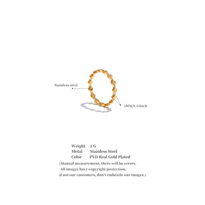 Minimalist Stainless Steel Thin Geometric Ring Gold Silver Color Fashion Versatile Daily Jewelry Accessories