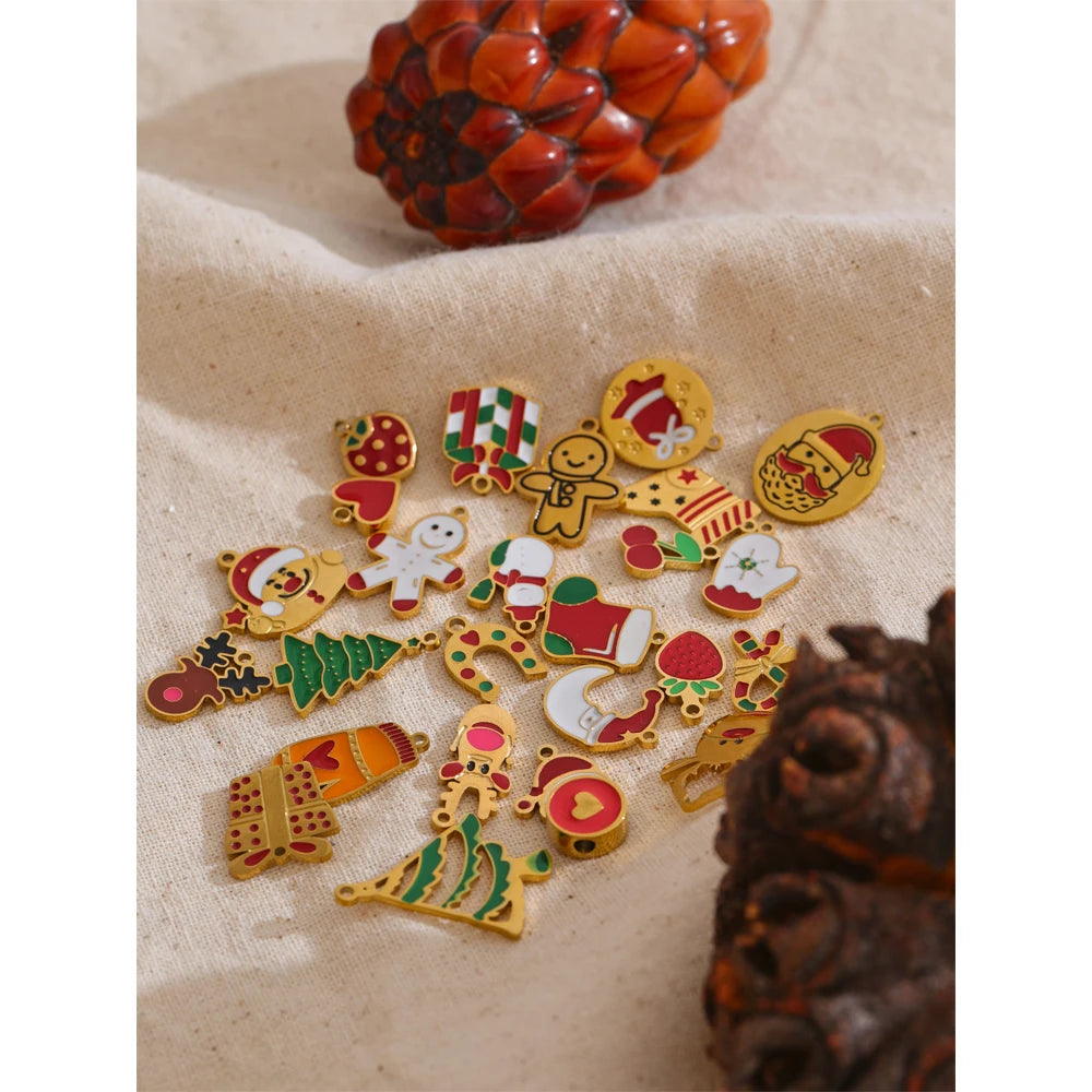 Arrival 316L Stainless Steel Christmas Gift DIY Accessories Making Necklace Bracelet Earring 18K Gold Color Plated