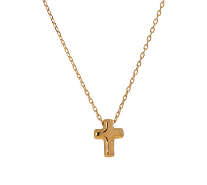 Small Waterproof Stainless Steel Chic Cross Casting Charm Pendant Necklace Unique Classic Fashion Jewelry Bijoux Femme