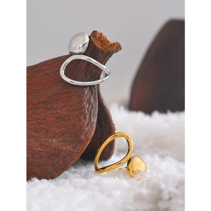 Creative 316L Stainless Steel Geometric Fashion Open Adjustable Ring 18K PVD Plated New Daily Chic High Quality Jewelry