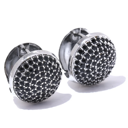 Luxury Bling Multi Color Cubic Zirconia Stainless Steel Round Hollow Hoop Earrings for Women Waterproof Fashion Jewelry