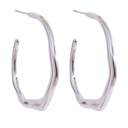 Minimalist Stainless Steel Geometric Chic Earrings Waterproof Metal 18K Gold Plated Simple Daily High Quality Jewelry Gift