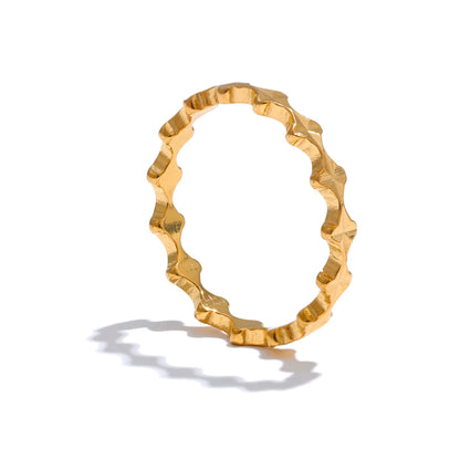 Minimalist Stainless Steel Thin Geometric Ring Gold Silver Color Fashion Versatile Daily Jewelry Accessories