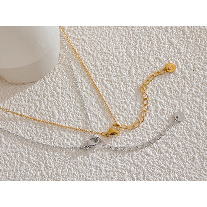 Stainless Steel Cubic Zirconia Necklace Anklet Bracelet Rust Proof Attractive Classic Bling Chic Thin Chain Jewelry