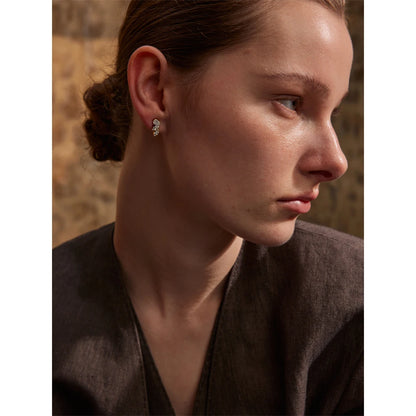 Waterproo Shiny Cubic Zirconia Exquisite Wing Small Stud Earrings Daily for Women Wholesale Stainless Steel Chic Jewelry