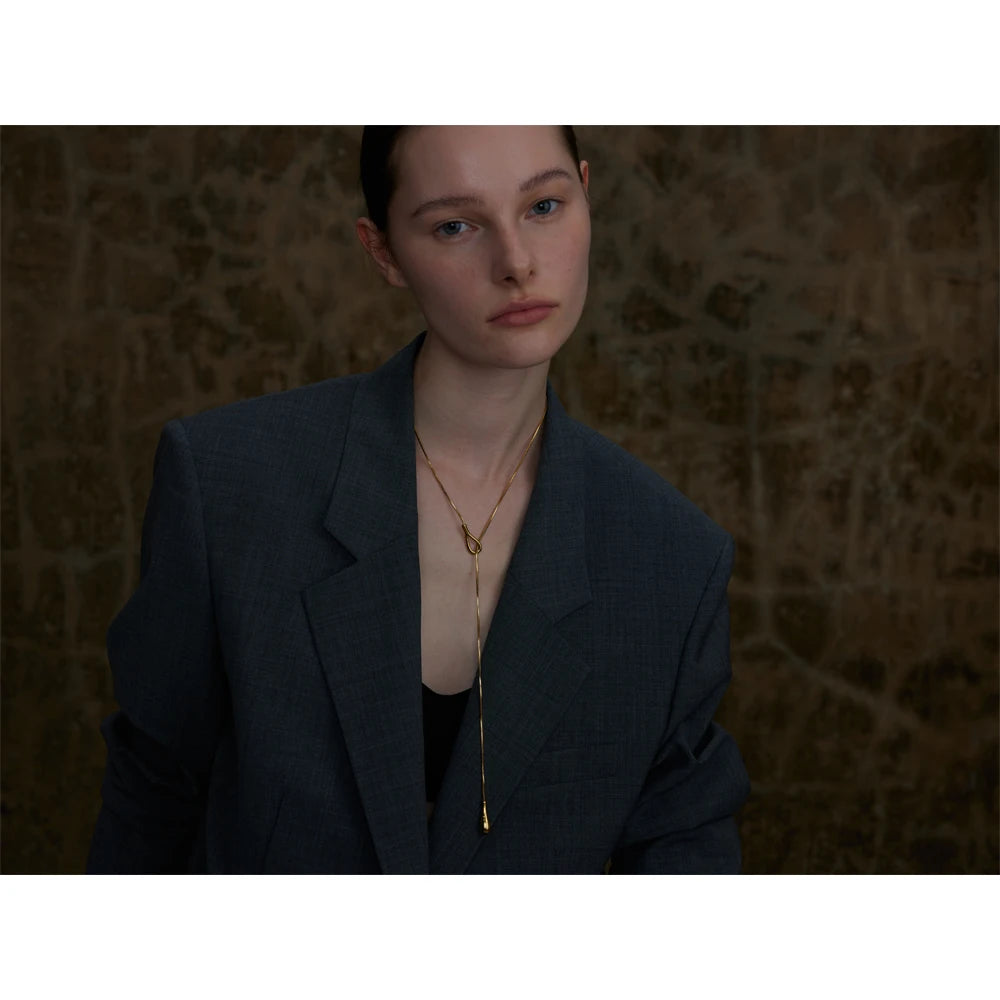Distinctive 316L Stainless Steel Exquisite Chain Fashion Necklace 18K PVD Plated Water Resistant Charm Gold Color Jewelry