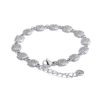 Fashion Stainless Steel Square Chain Bracelet Bangle for Women Rust Proof Personalized Charm Wrist Jewellery Gift