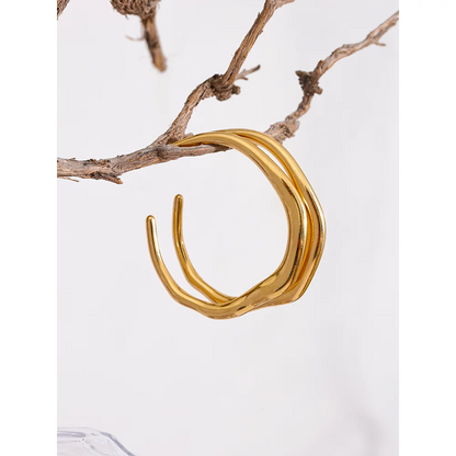 Minimalist Stainless Steel Geometric Chic Earrings Waterproof Metal 18K Gold Plated Simple Daily High Quality Jewelry Gift