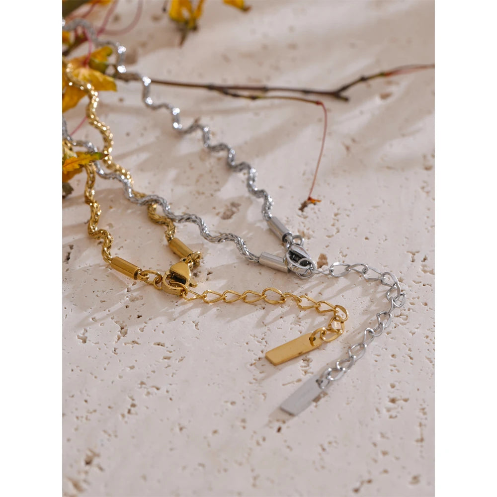2025 Arrivals Stainless Steel New Chain Chic Quality Necklace for Women Fashion Waterproof PVD Plated Collar Jewelry Gift