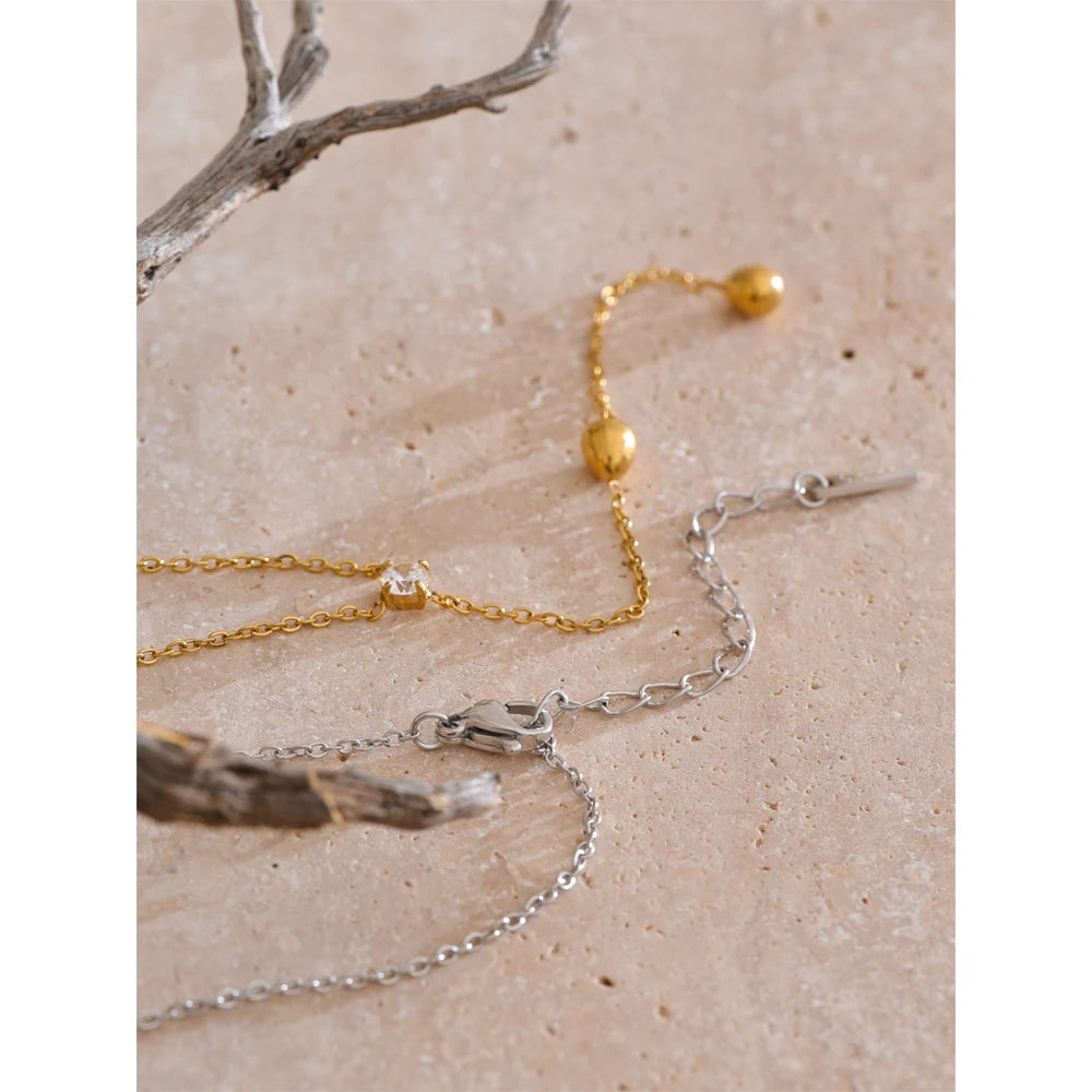 Summer Stainless Steel Heart Love Y Chain Long Thin Sexy Necklace Tarnish Resistant Metal Popular Chic Jewelry 2025