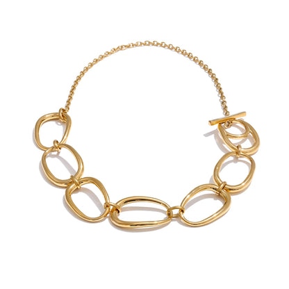 Distinctive Stainless Steel Metal Unique High Quality Handmade Polished Chain Necklace Gift 2025 Gold PVD Plated Jewelry