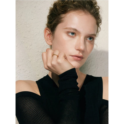 Minimalist Stainless Steel Thin Geometric Ring Gold Silver Color Fashion Versatile Daily Jewelry Accessories